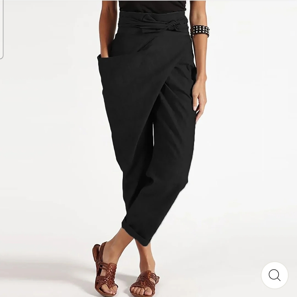Black Women's Wrap Pants (Harem pants)